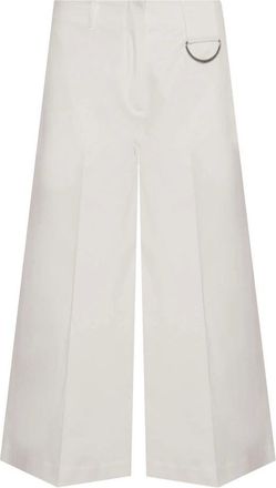 Beatrice .B Pantalones de pierna ancha con detalle met&aacute;lico - Trousers - Mujer - Blanco - 3XL