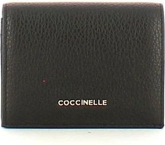 Coccinelle Metallic Soft Card Holder - Dames - Portefeuilles - Zwart - ONE Size - Leer - Accessoires