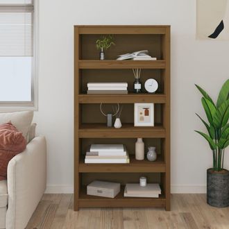 vidaXL Vidaxl - Estanter&iacute;a Madera Maciza De Pino Marr&oacute;n Miel 80x35x154 Cm