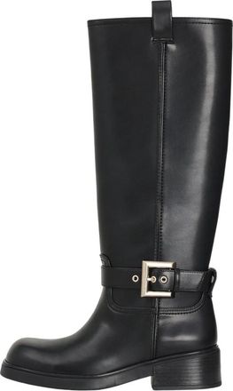 A|X Armani Exchange Zwarte hoge laarzen voor vrouwen - Dames - Hoge Laarzen - Zwart - 40 EU - Leer - Schoenen