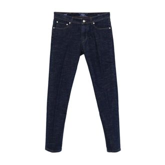 Barba Heren, Jeans, Blauw, Maat: W33 Leer