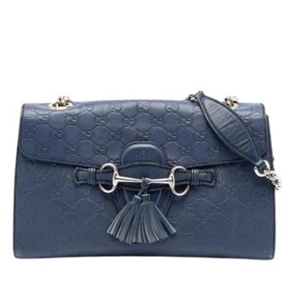 Gucci Pre-owned Shoulder Bags, female, Blue, Size: ONE SIZE Pre-owned The Emily Shoulder Bag