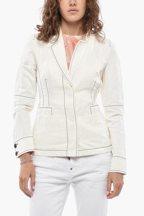 Stella McCartney Blazer KASEY in Misto Lino con Cuciture a Vista Stella McCartney