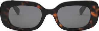 Celine Bold 3 Dots 51mm Rectangular Sunglasses in Dark Havana/smoke at Nordstrom