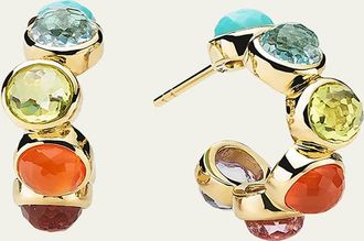 Ippolita All-Stone Tiny Hoop Earrings in 18K Gold
