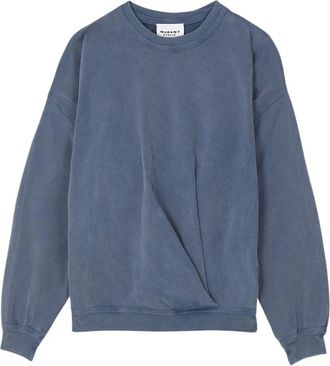 Isabel Marant Hoodies & sweatvesten, Dames, Blauw, XS, Katoen, Sauria Isabel Sweatshirt