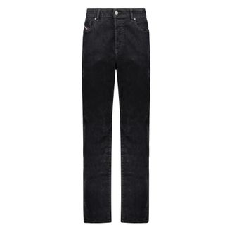 Diesel Straight Jeans, male, Black, Size: W32 Straight leg jeans