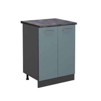 Vicco Mueble Bajo De Cocina R-line, Gris Azulado, 60 Cm, Et Antracita