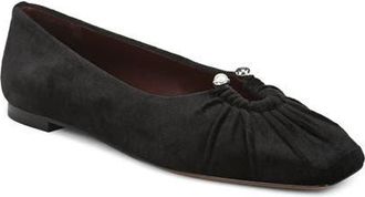 Vince Dany Leather Flat in Black at Nordstrom, Size 7.5