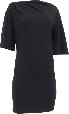 Iro Iro Palmero Twistfront Mini Dress in Black Cotton