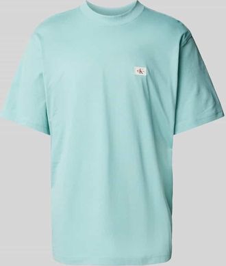 Calvin Klein Jeans T-Shirt mit Label-Detail in Tuerkis, Größe M