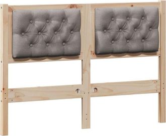 vidaXL Cabecero Otro Marr&oacute;n Y Taupe 120 Cm Madera Maciza De Pino Vidaxl