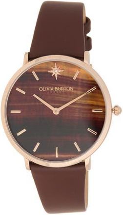 Olivia Burton Ultra Slim Analog Watch, 40mm in Brown at Nordstrom Rack