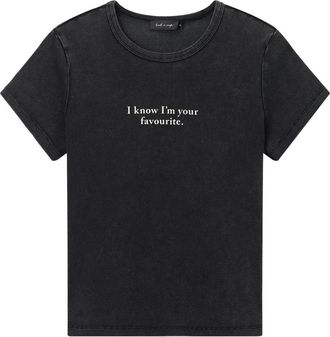 Tout à Coup slogan print T-shirt - women - Cotton/Polyester - S - Black