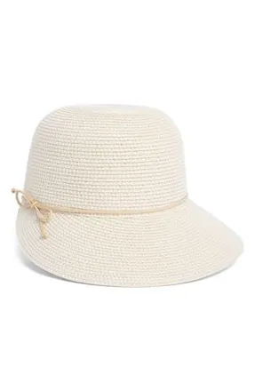 Nine West Straw Framer Hat in Ivory Combo at Nordstrom Rack