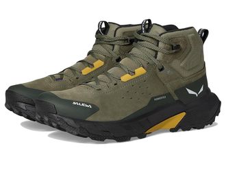 Salewa Pedroc 2 Leather Mid Ptx Mens Hiking Boots Faded Green/Dark Olive : 11 M, Leather/Suede
