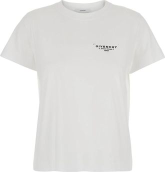 Givenchy T-shirt met Stamp Print - Dames - T-shirts - Wit - S - Katoen - Tops