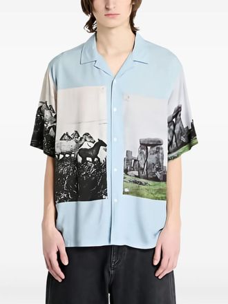 Pleasures Camicia Stone Horse - Blu