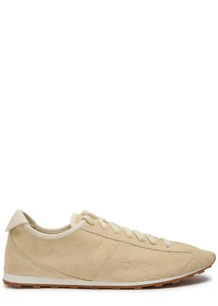 Jacquemus Les Tennis Textured Suede Sneakers - Ivory - 44 (IT44 / UK10)