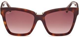 Max Mara 55mm Cat Eye Sunglasses in Dark Havana /Gradient Brown at Nordstrom Rack