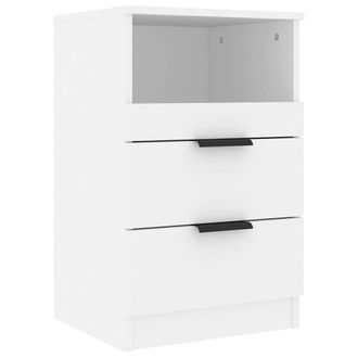 Berkfield Home Elegant Bedside Cabinets 2 pcs White Engineered Wood
