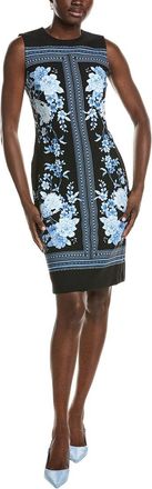 Anne Klein Jewel Neck Scuba Sheath Dress