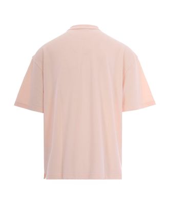 Maison Kitsun&eacute; Embroidered Fox-Head Cotton Piqu&eacute; Polo Shirt - Pink