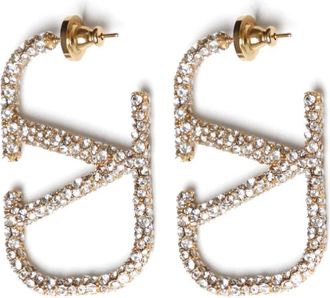 Valentino Garavani Gouden Zijde & Nylon Sieraden - Dames - Oorbellen - Geel - ONE Size - Nylon - Accessoires