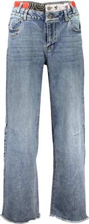 Desigual Balloon Denim Broek - Dames - Regular Fit Jeans - Blauw - XL - Denim - Jeans