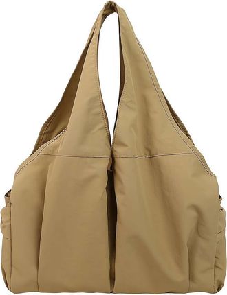 Generic Large Tote Bag, Large Capacity, Shoulder Bag with Adjustable Strap Secure Zipper Closure for Travel, Work, and Everyday Use (Khaki)