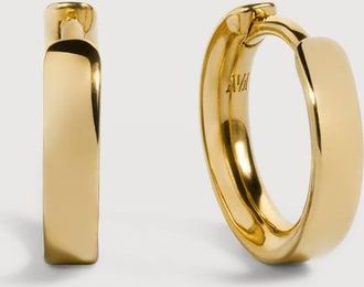 Monica Vinader Gold Essential Huggie Earrings