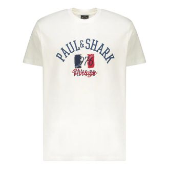 Paul & Shark Paul & Shark, T-Shirts, male, White, Size: 4XL Casual T-shirt with logo detail