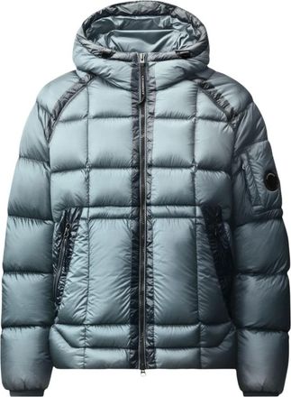 C.P. Company C.p. Company, Jassen, Heren, Blauw, L, Nylon, D.d. Shell Down Jacket met Capuchon