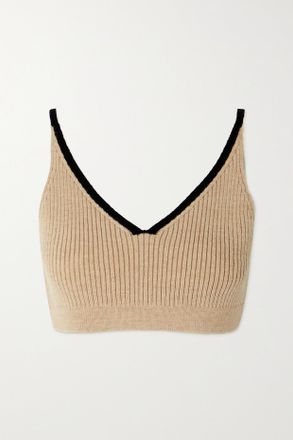 Loewe Bralette In Lana A Coste - Neutri