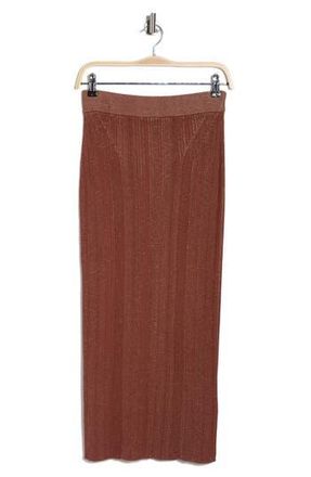 BOSS Freedah Rib Maxi Skirt in Brown at Nordstrom Rack, Size X-Large