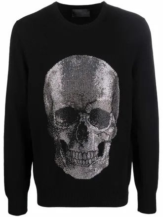 Philipp Plein Maglione Iconic Skull - Nero