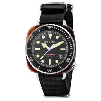 Briston Clubmaster Black Dial Mens Watch 21644.SA.T.1.NB