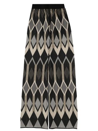 Circus Hotel Geometric Lam&eacute; Jacquard Trousers - Multicolor