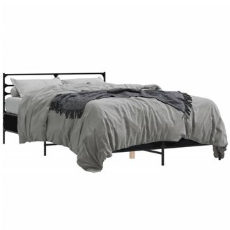 Berkfield Home Bed Frame without Mattress Black 135x190 cm Double