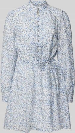 Guess Knielanges Kleid mit Knopfleiste Modell ADLAIDE in Hellblau, Gr&ouml;&szlig;e XS