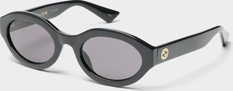 Gucci Small logo narrow oval sunglasses