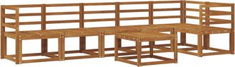vidaXL Conjunto De Sof&aacute;s De Exterior 7 Uds. Natural Vidaxl