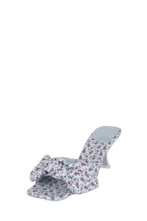 Jeffrey Campbell Mr. Big Bow Sandal In Blue Floral