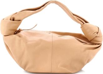Bottega Veneta Double Knot Leather Mini hobo bag - Beige