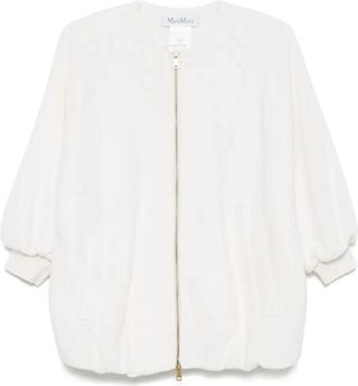 Max Mara Luxe Wol Kasjmier Jas Aw 25 - Dames - Zomerjassen - Wit - XS - Wol - Jassen