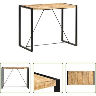 vidaXL Tavolo da bar industriale - Tavolo da Bar 140x70x110cm in Legno Massello di Mango