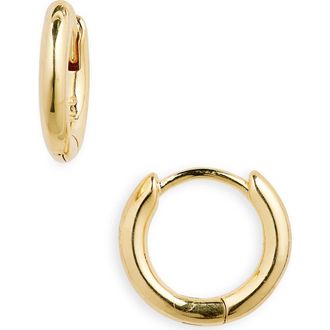 Madewell Demi-Fine Huggie Hoop Earrings in 14K Gold at Nordstrom