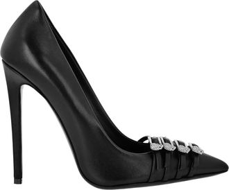 Philipp Plein Multi-Strap Nappa Leather Pumps 12 - Dames - Pumps - Zwart - 36 EU - Leer - Schoenen
