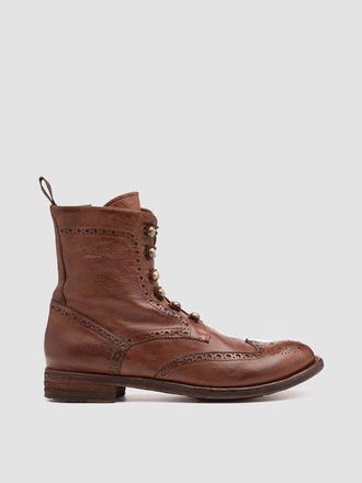 Officine Creative Lexikon 131 Leather Brogue Ankle Boots in Brown at Nordstrom, Size 39.5
