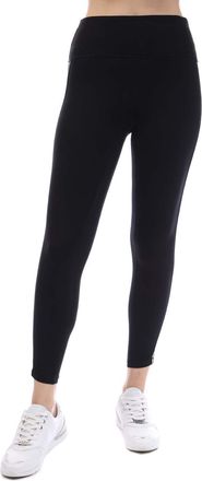 DKNY Dameslegging DKNY Two Tone Logo Hoge taille Slim-Fit in Zwart